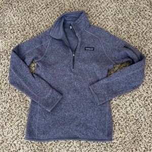Women’s Patagonia purple knit 1/4 zip pullover - size small